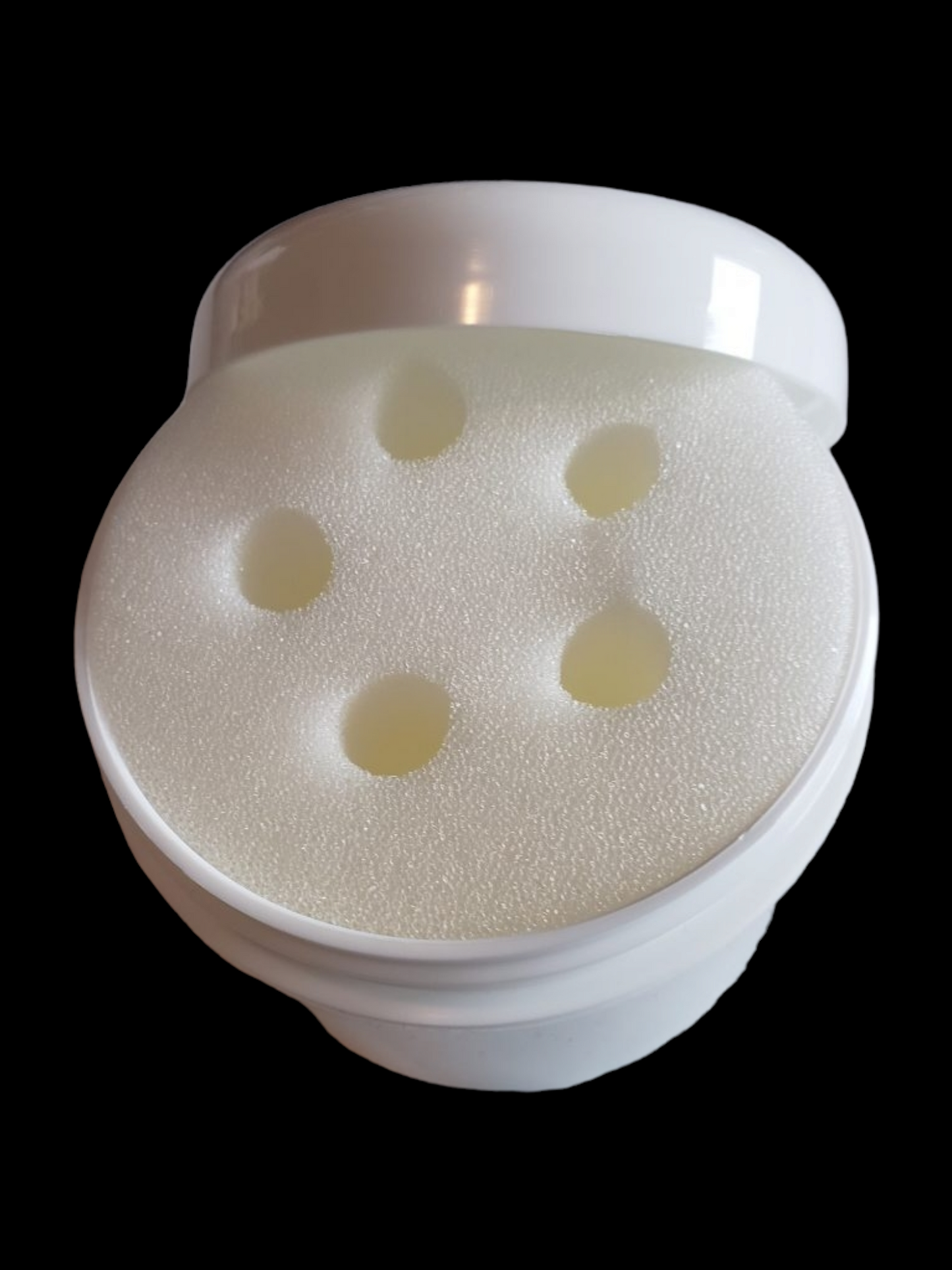 Pot 8 oz avec éponge 5 trou/ 8 oz jar with 5 hole sponge